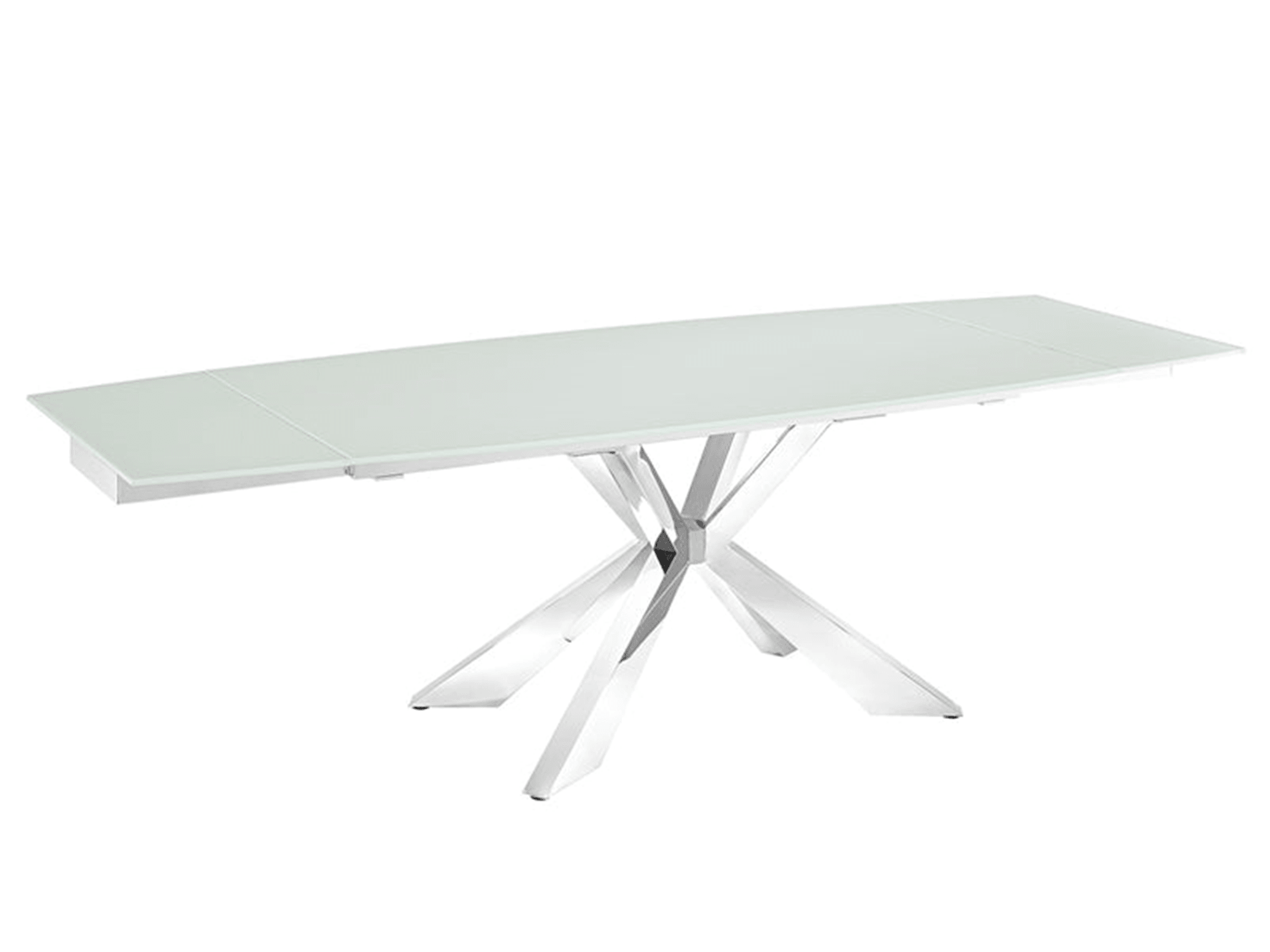 Igor White Glass Top (Extendable) - Euro Living Furniture