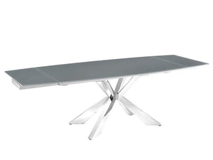 Igor extendable motorized dining table in gray glass - Euro Living Furniture