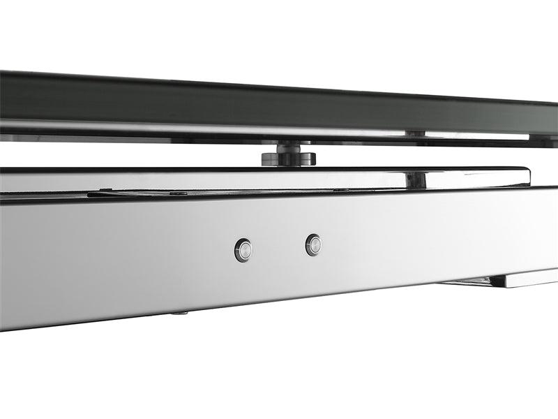 Igor extendable motorized dining table in smoked glass - Euro Living Furniture