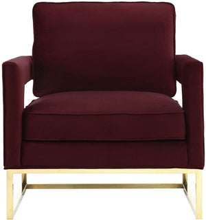 Annabelle Maroon Velvet Chair - Euro Living Furniture