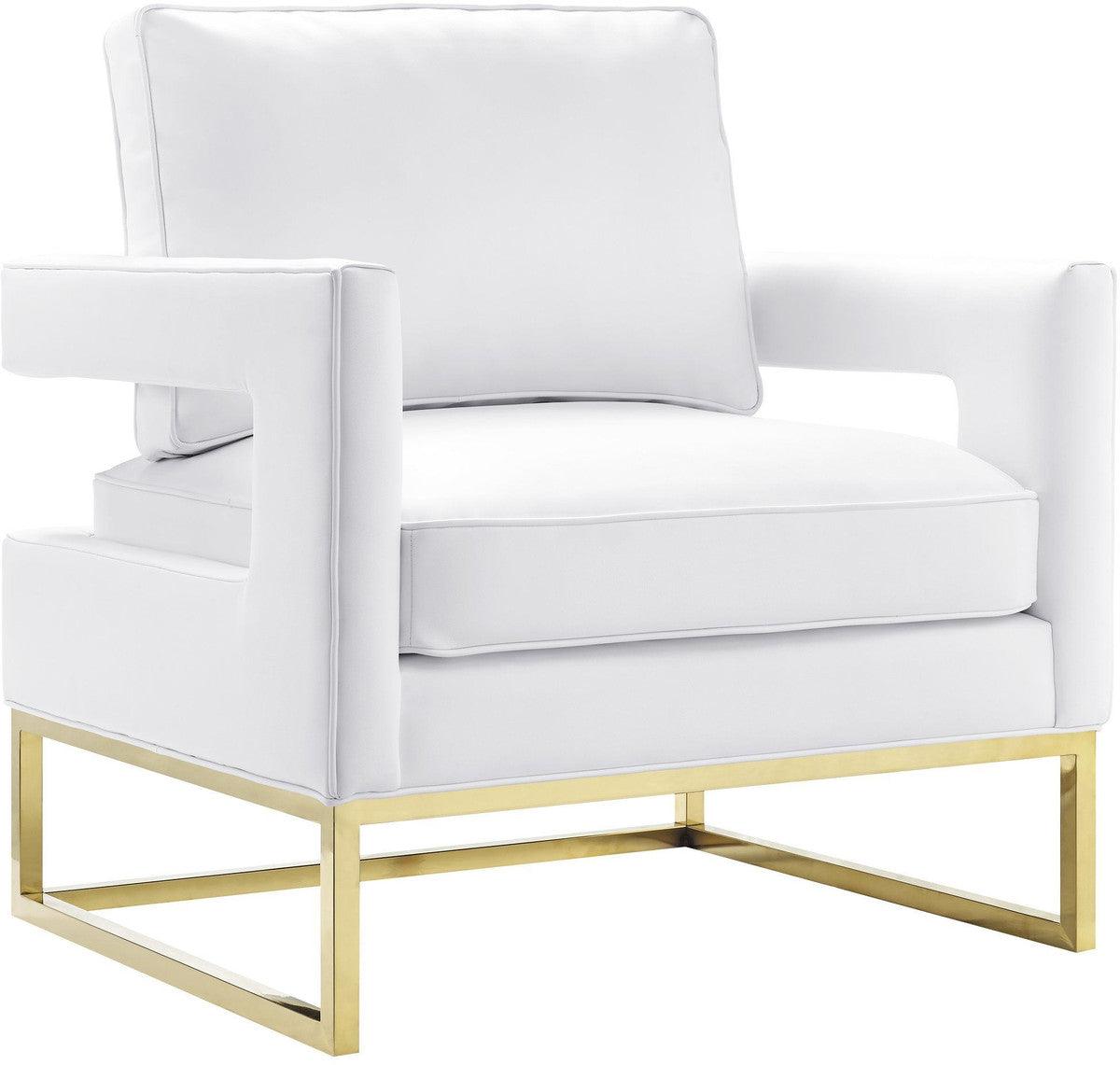 Annabelle White Leather Chair - Euro Living Furniture