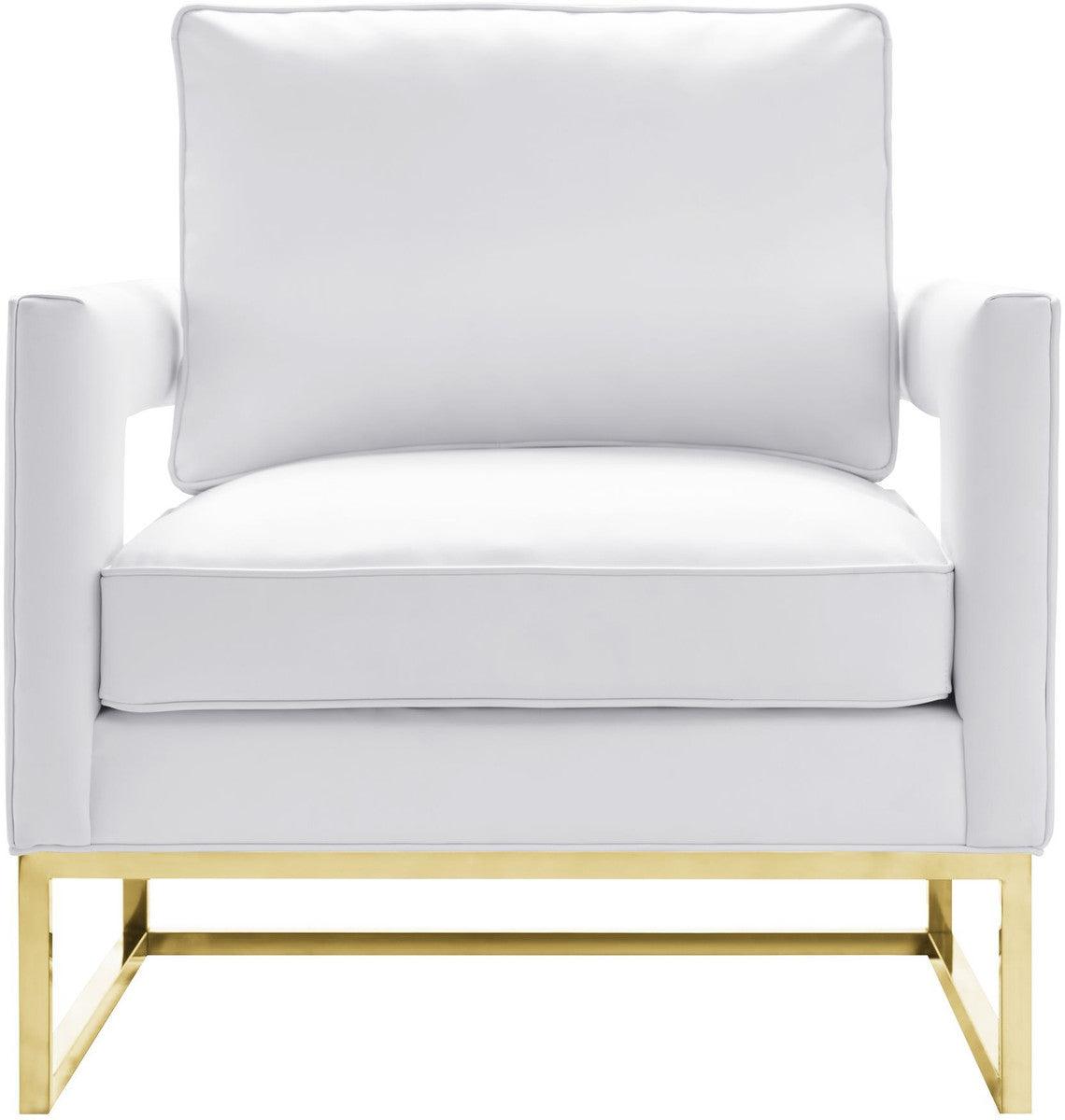 Annabelle White Leather Chair - Euro Living Furniture