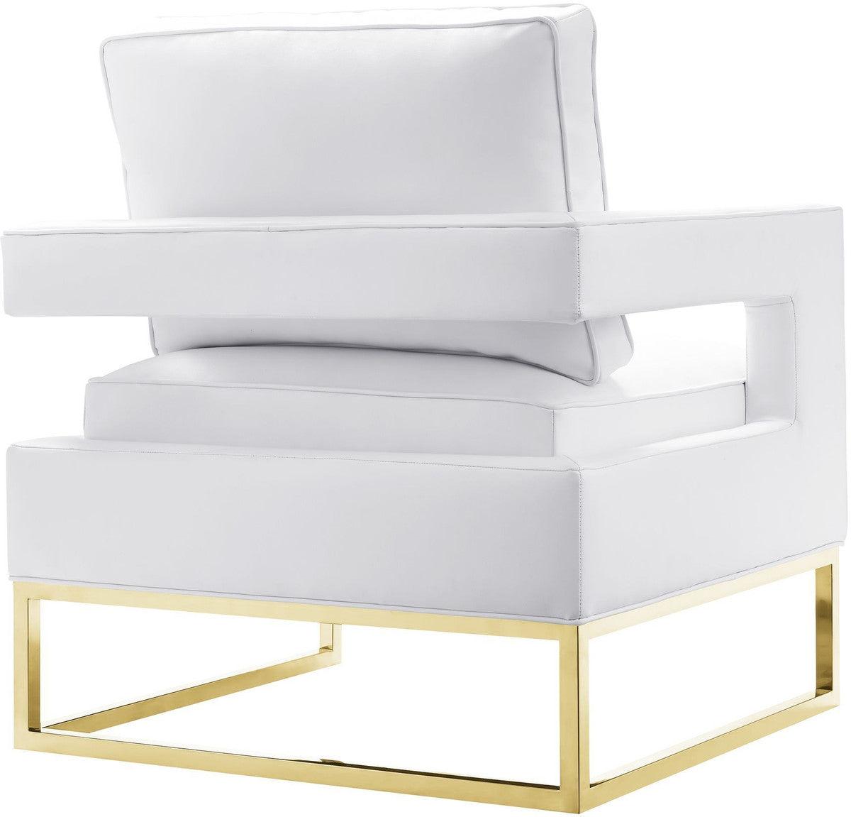 Annabelle White Leather Chair - Euro Living Furniture