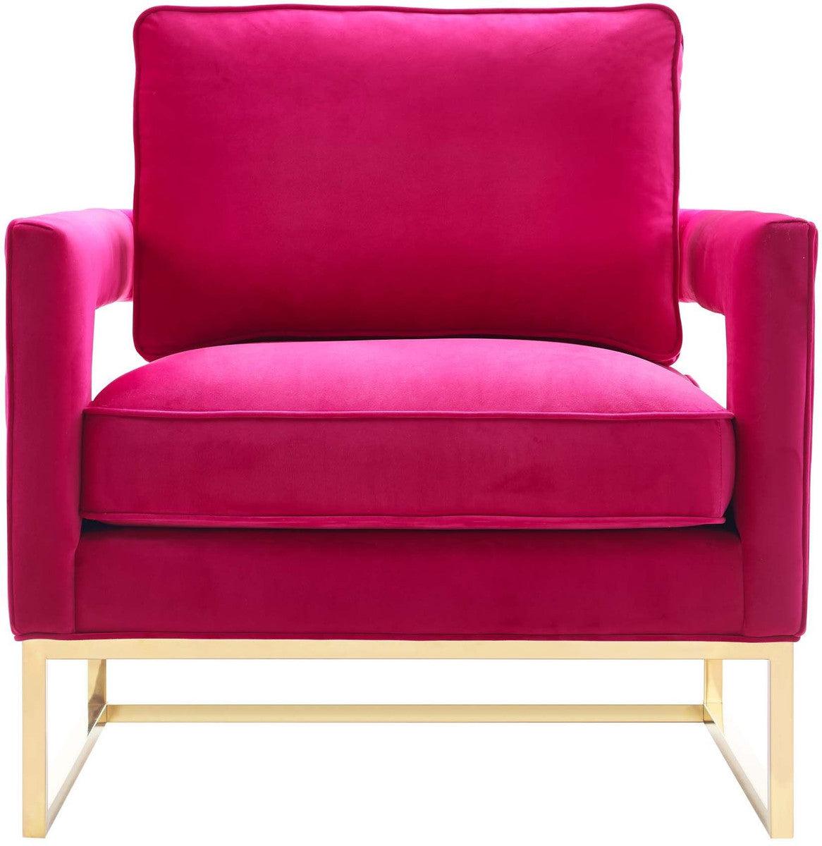 Annabelle Pink Velvet Chair - Euro Living Furniture