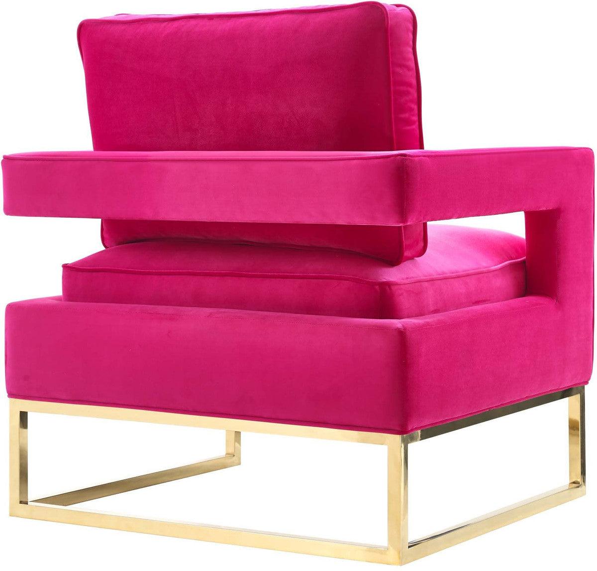 Annabelle Pink Velvet Chair - Euro Living Furniture