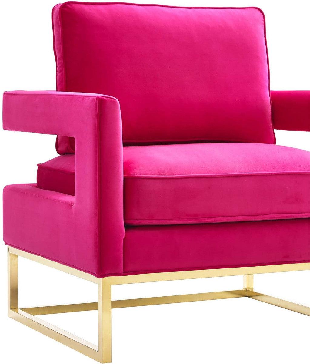 Annabelle Pink Velvet Chair - Euro Living Furniture