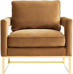 Annabelle Cognac Velvet Chair - Euro Living Furniture