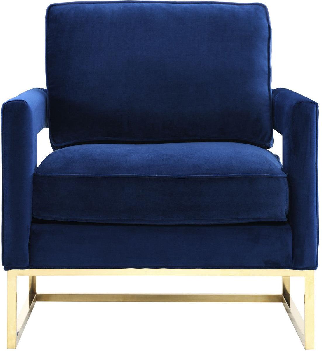 Annabelle Navy Velvet Chair - Euro Living Furniture