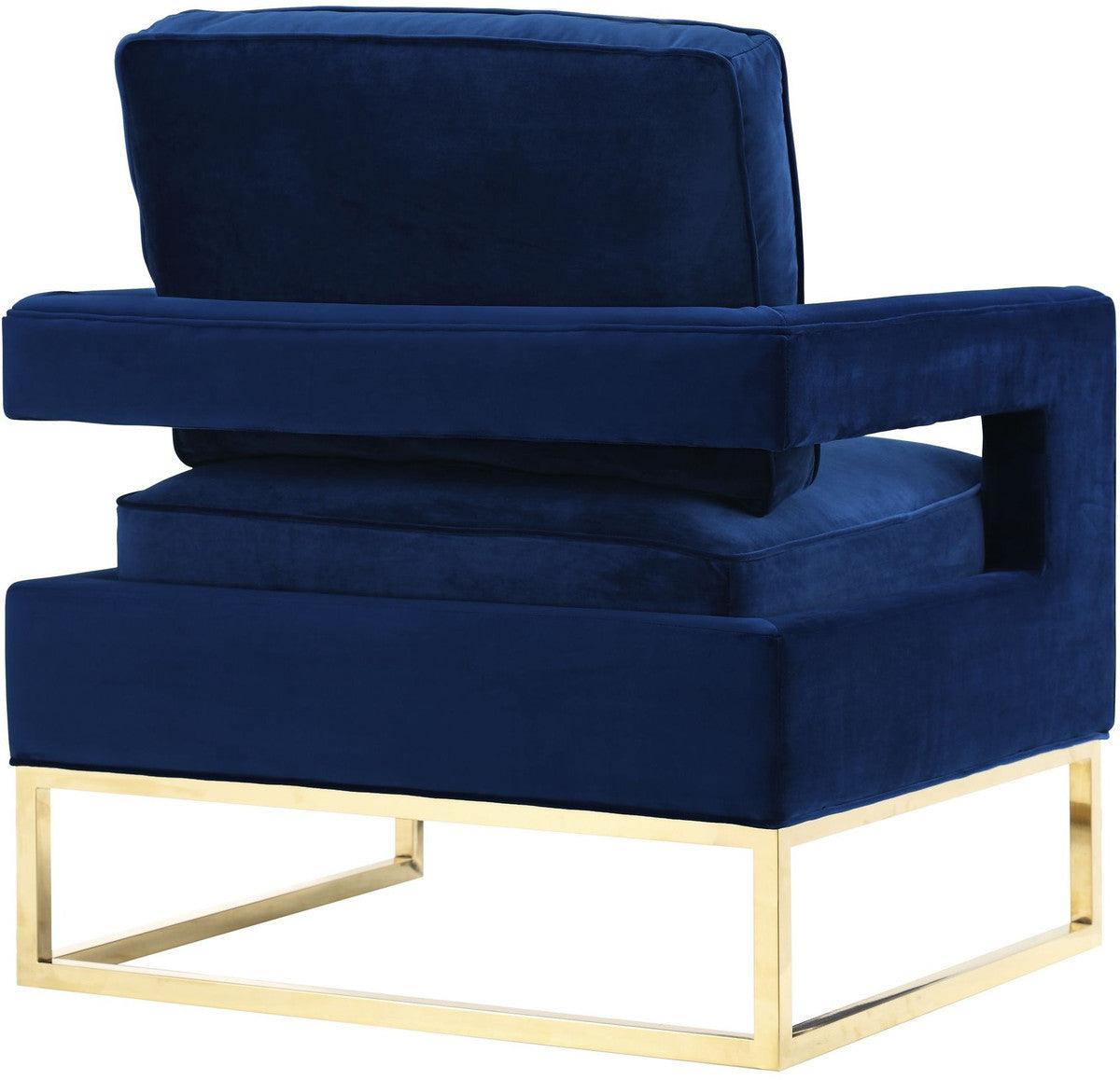 Annabelle Navy Velvet Chair - Euro Living Furniture