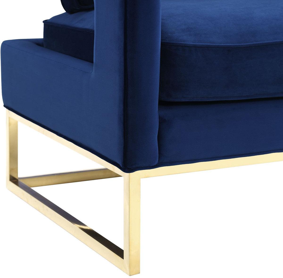 Annabelle Navy Velvet Chair - Euro Living Furniture