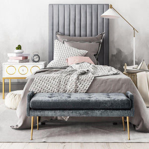 Astana Grey Bed in Twin - Euro Living Furniture