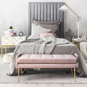 Astana Grey Bed in Twin - Euro Living Furniture