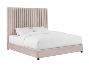 Astana Blush Velvet Bed - Euro Living Furniture