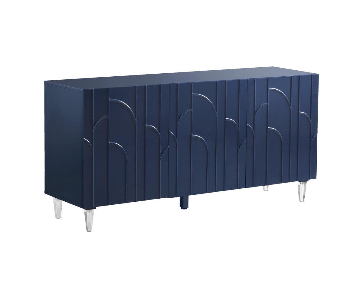 Demi Blue Lacquer Buffet - Euro Living Furniture