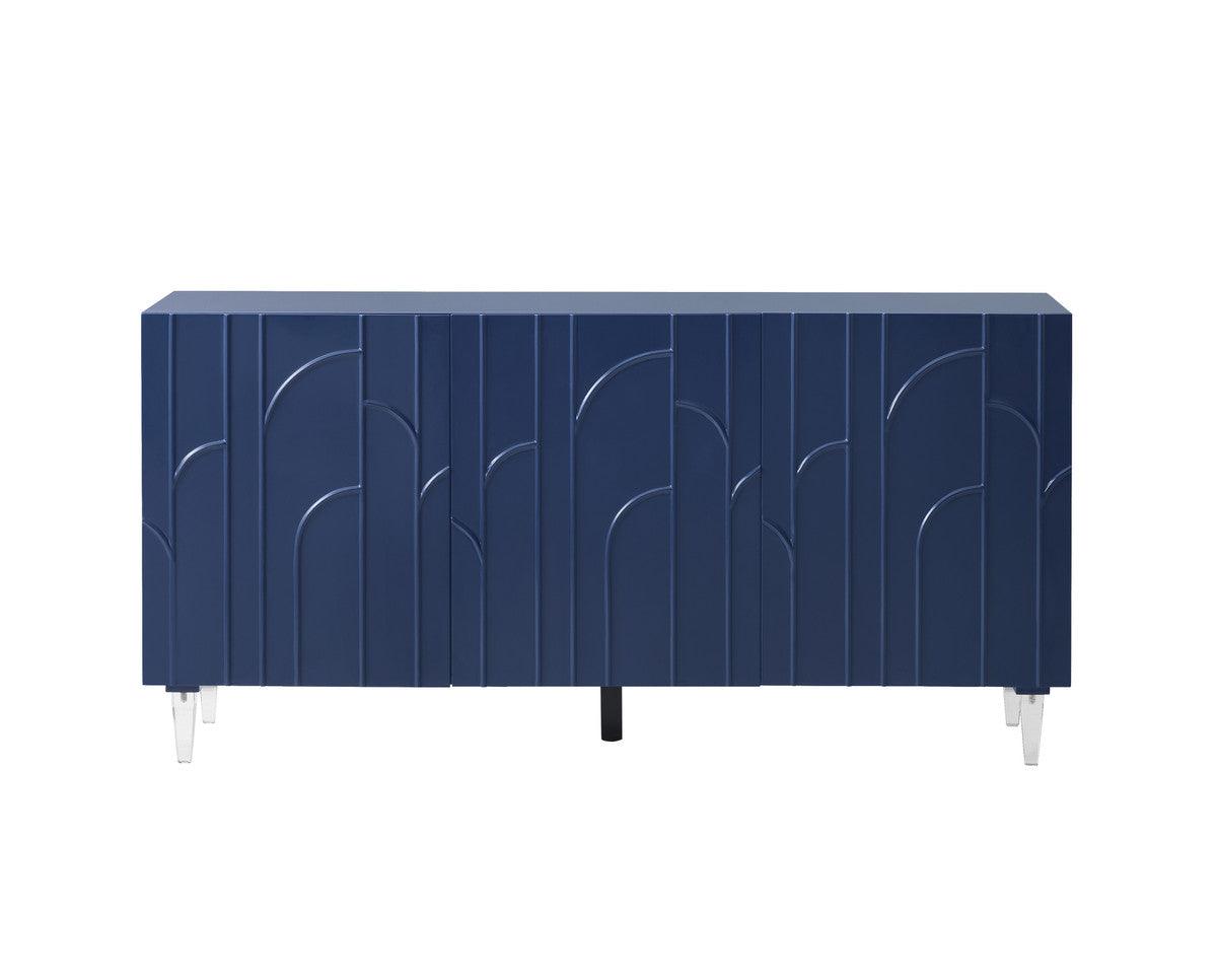 Demi Blue Lacquer Buffet - Euro Living Furniture