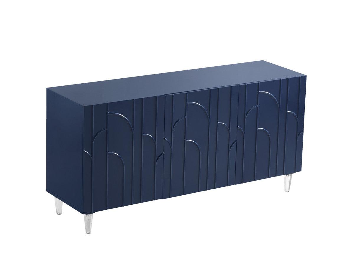 Demi Blue Lacquer Buffet - Euro Living Furniture