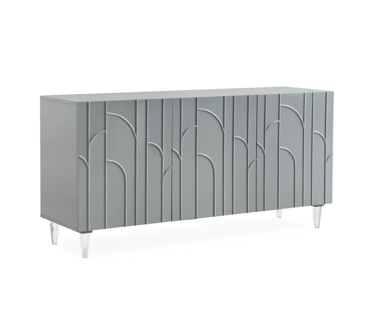 Demi Grey Lacquer Buffet - Euro Living Furniture