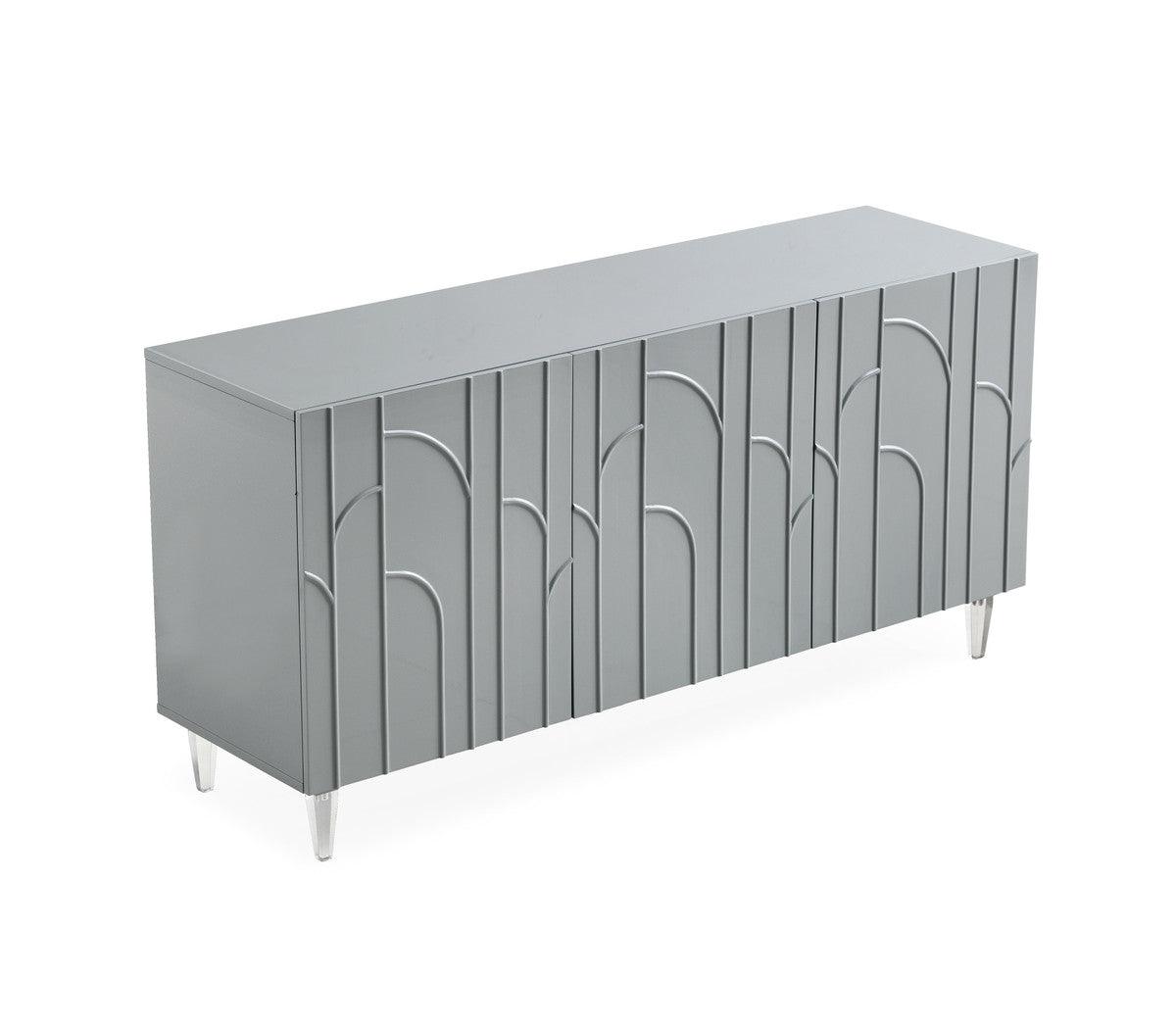 Demi Grey Lacquer Buffet - Euro Living Furniture