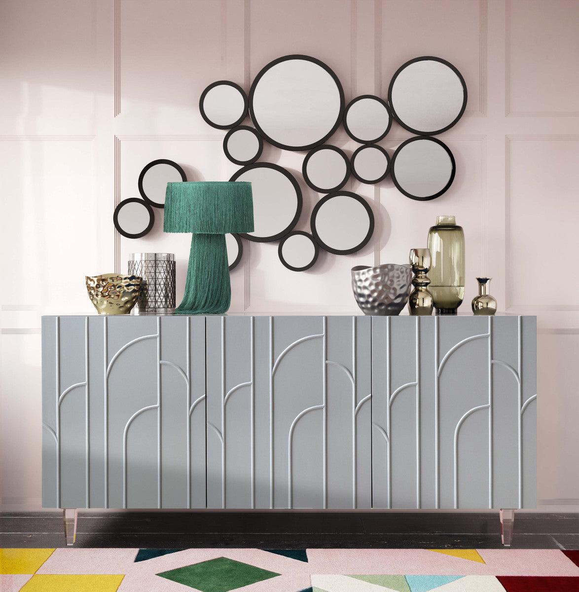 Demi Grey Lacquer Buffet - Euro Living Furniture