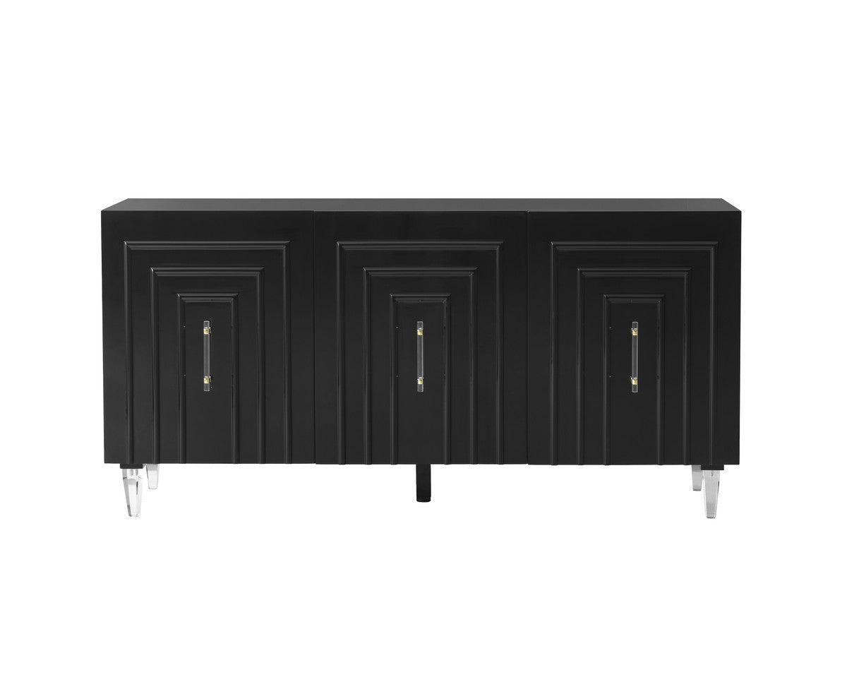 Fatum Black Lacquer Buffet - Euro Living Furniture