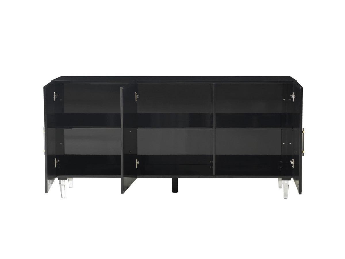 Fatum Black Lacquer Buffet - Euro Living Furniture