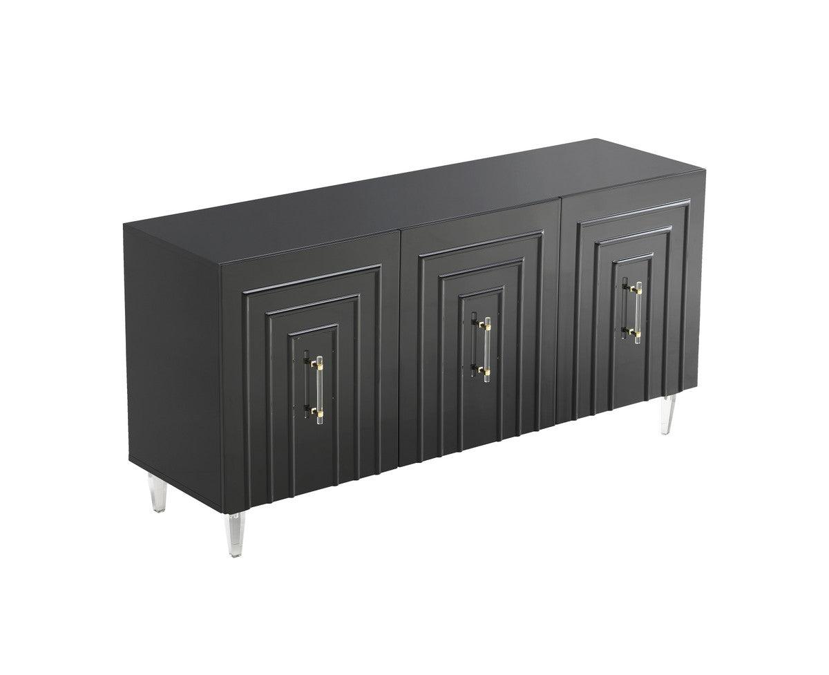 Fatum Black Lacquer Buffet - Euro Living Furniture