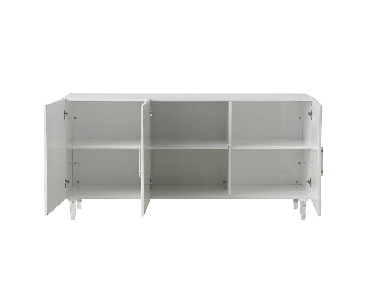 Fatum White Lacquer Buffet - Euro Living Furniture