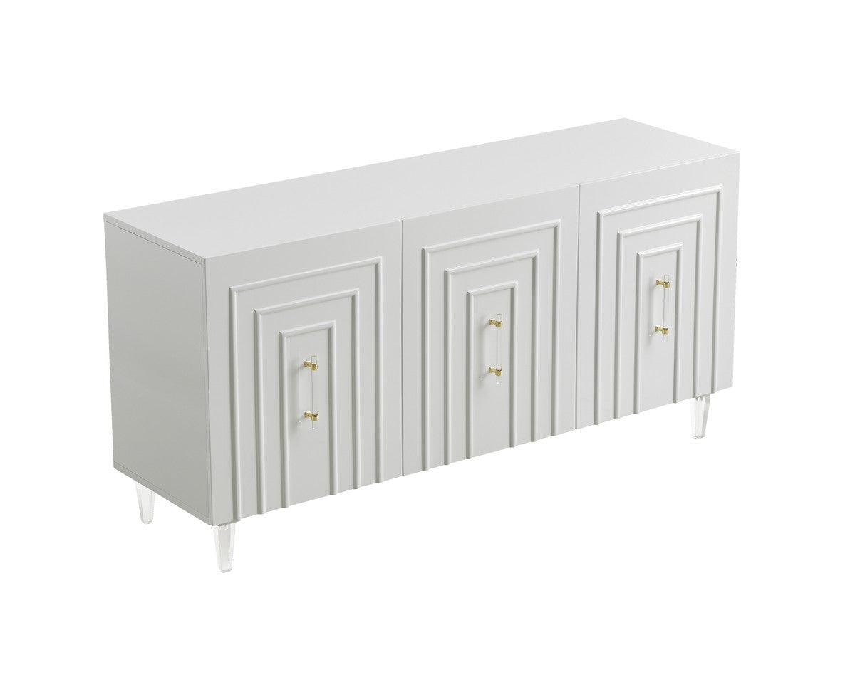 Fatum White Lacquer Buffet - Euro Living Furniture