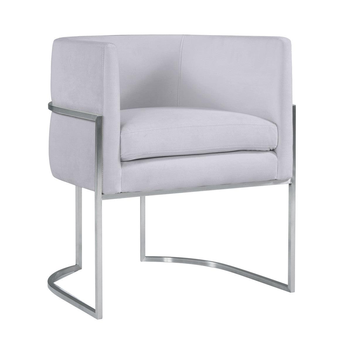 Geraldine Grey Velvet Dining Chair - Euro Living Furniture
