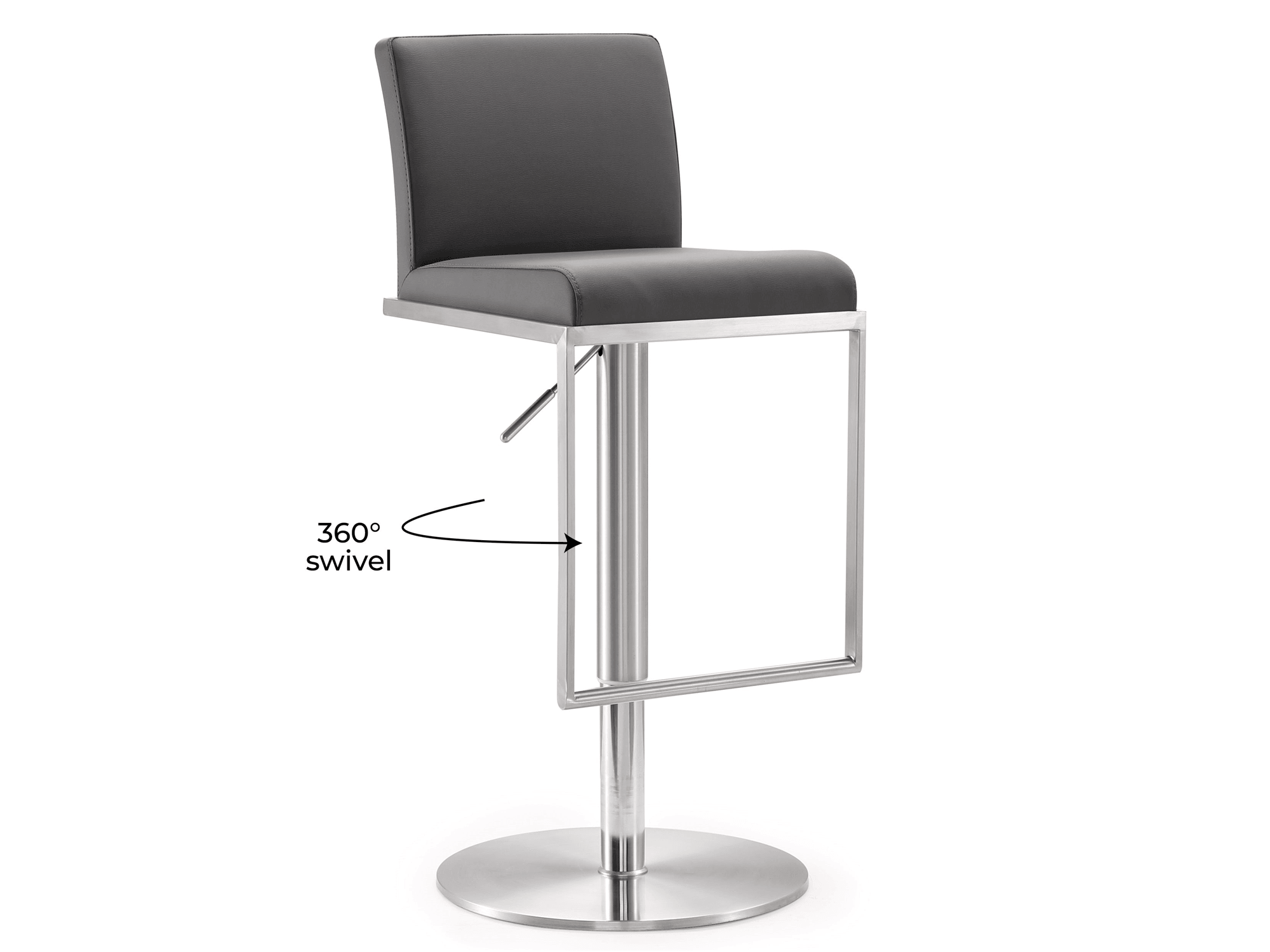 Belenda Dark Grey Stool - Euro Living Furniture