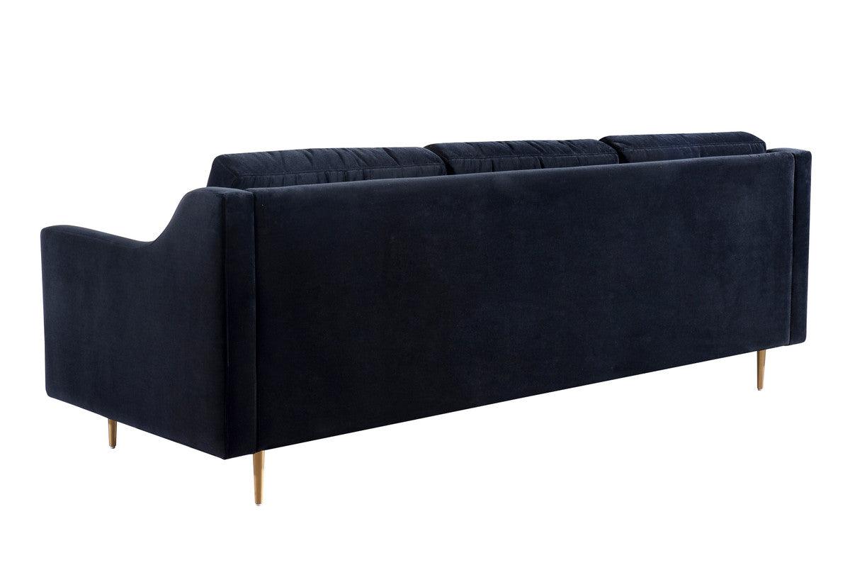 Misha Black Velvet Sofa - Euro Living Furniture