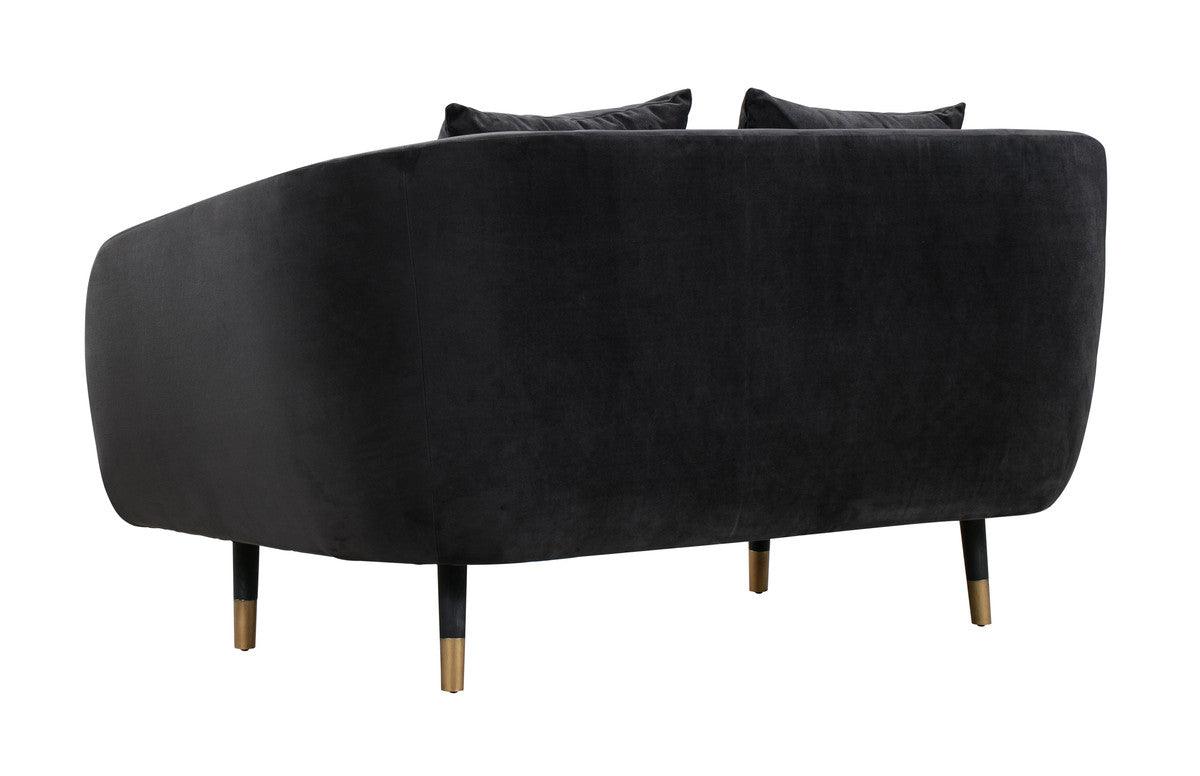 Archie Grey Velvet Loveseat - Euro Living Furniture