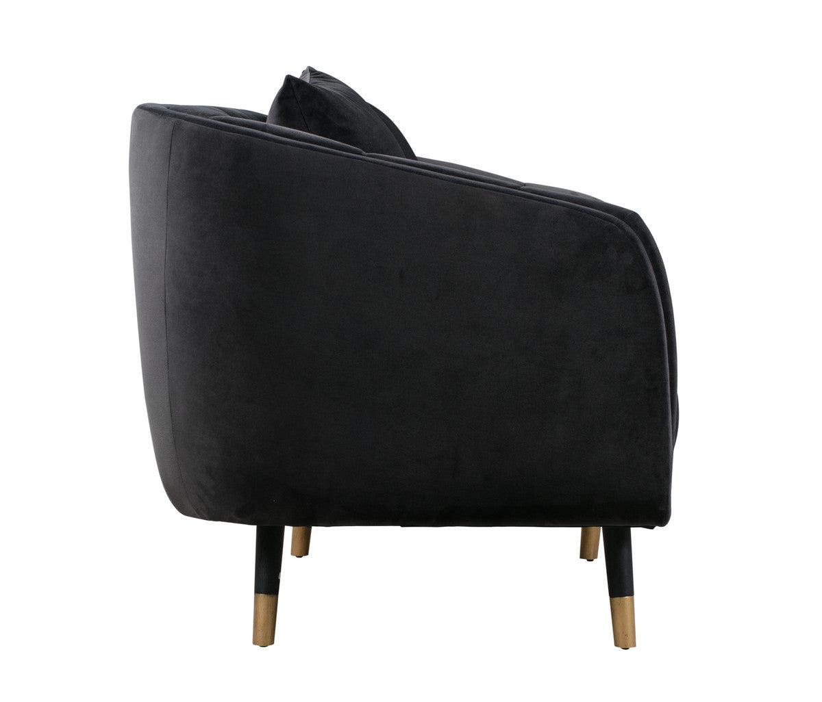 Archie Grey Velvet Loveseat - Euro Living Furniture