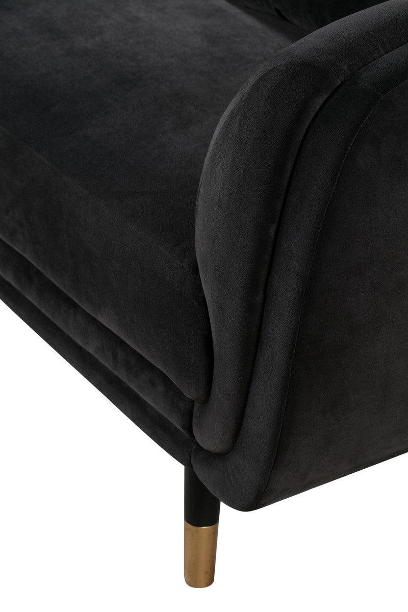 Archie Grey Velvet Loveseat - Euro Living Furniture