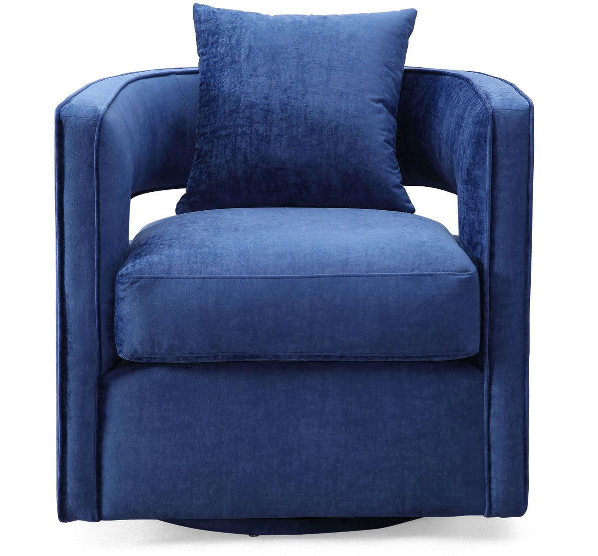 Kendrick Navy Swivel Chair - Euro Living Furniture