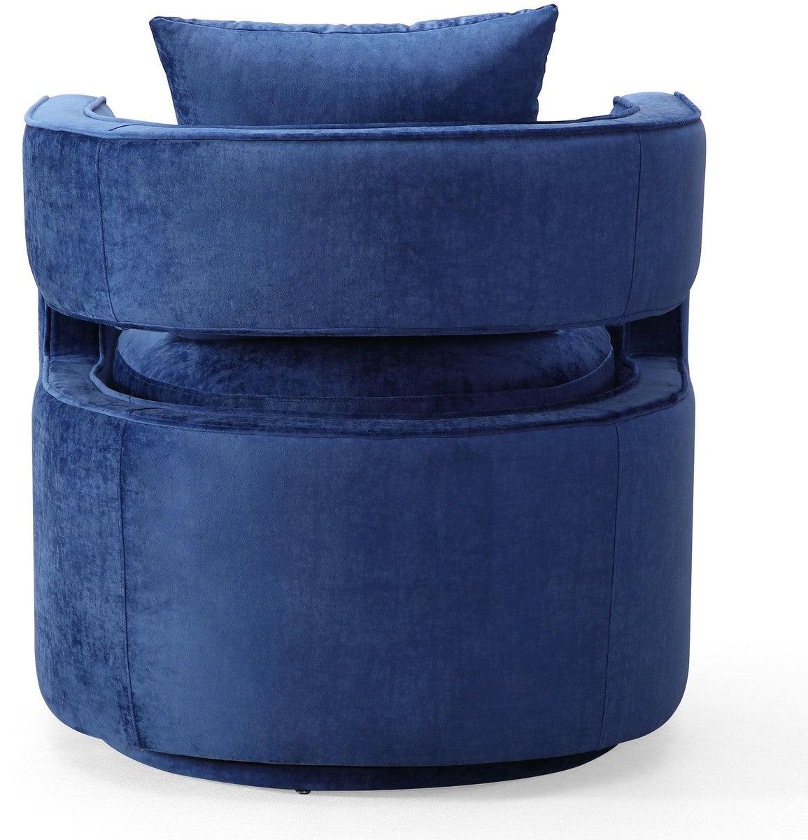 Kendrick Navy Swivel Chair - Euro Living Furniture