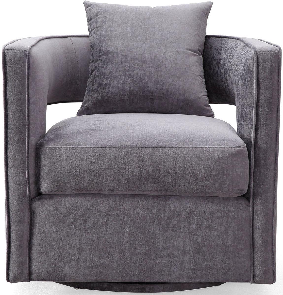 Kendrick Grey Swivel Chair - Euro Living Furniture