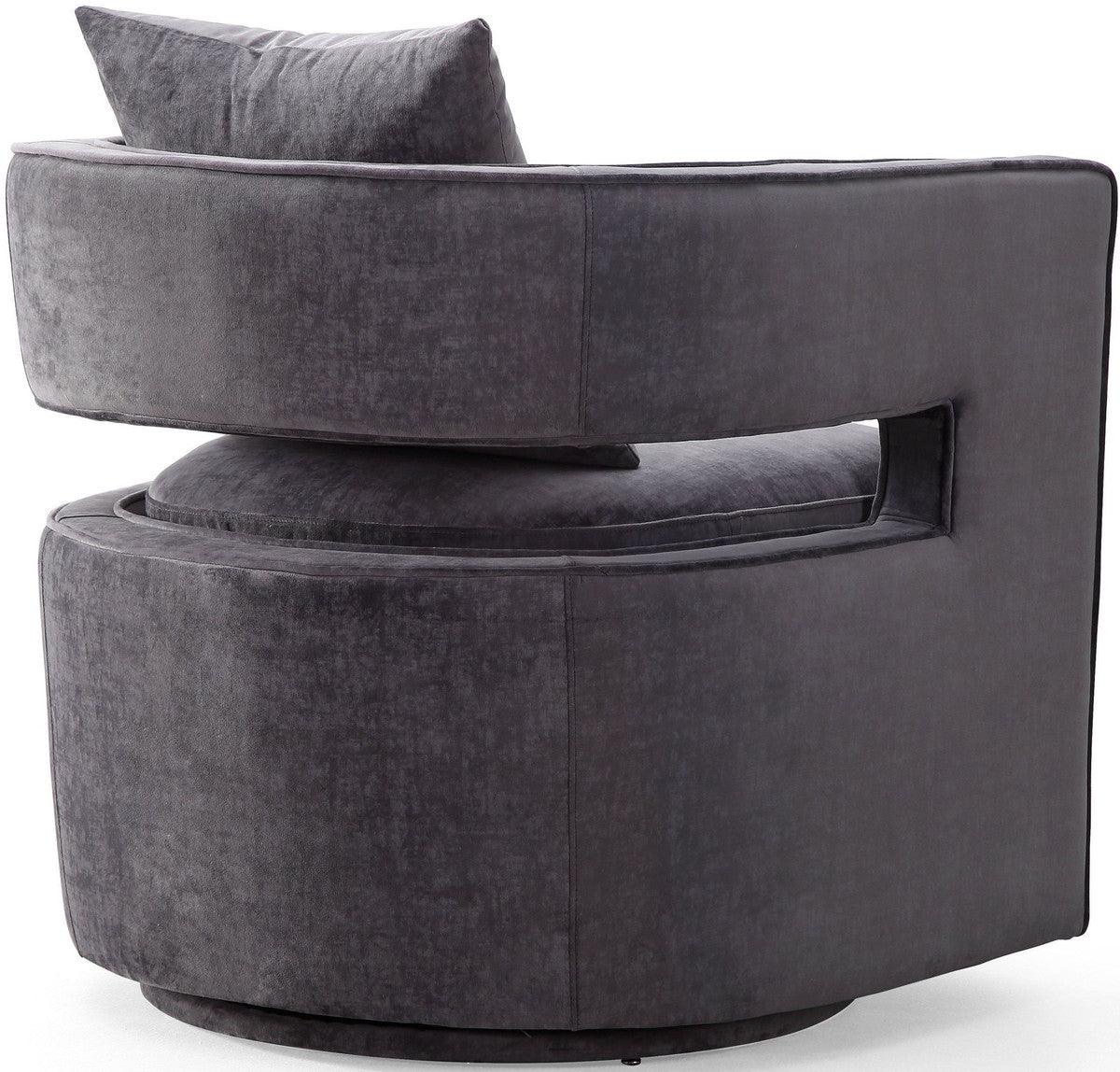 Kendrick Grey Swivel Chair - Euro Living Furniture
