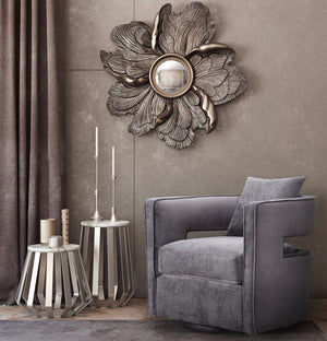Kendrick Grey Swivel Chair - Euro Living Furniture
