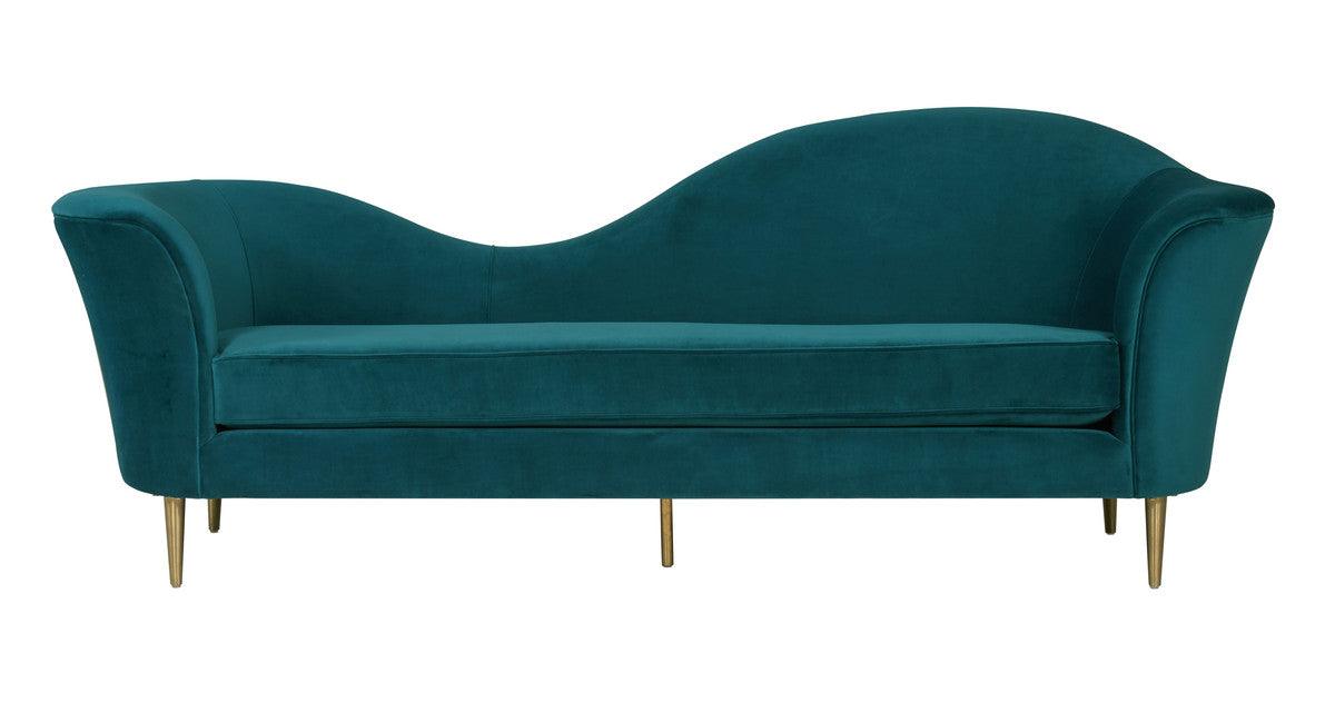 Plymouth Aqua Velvet Sofa - Euro Living Furniture