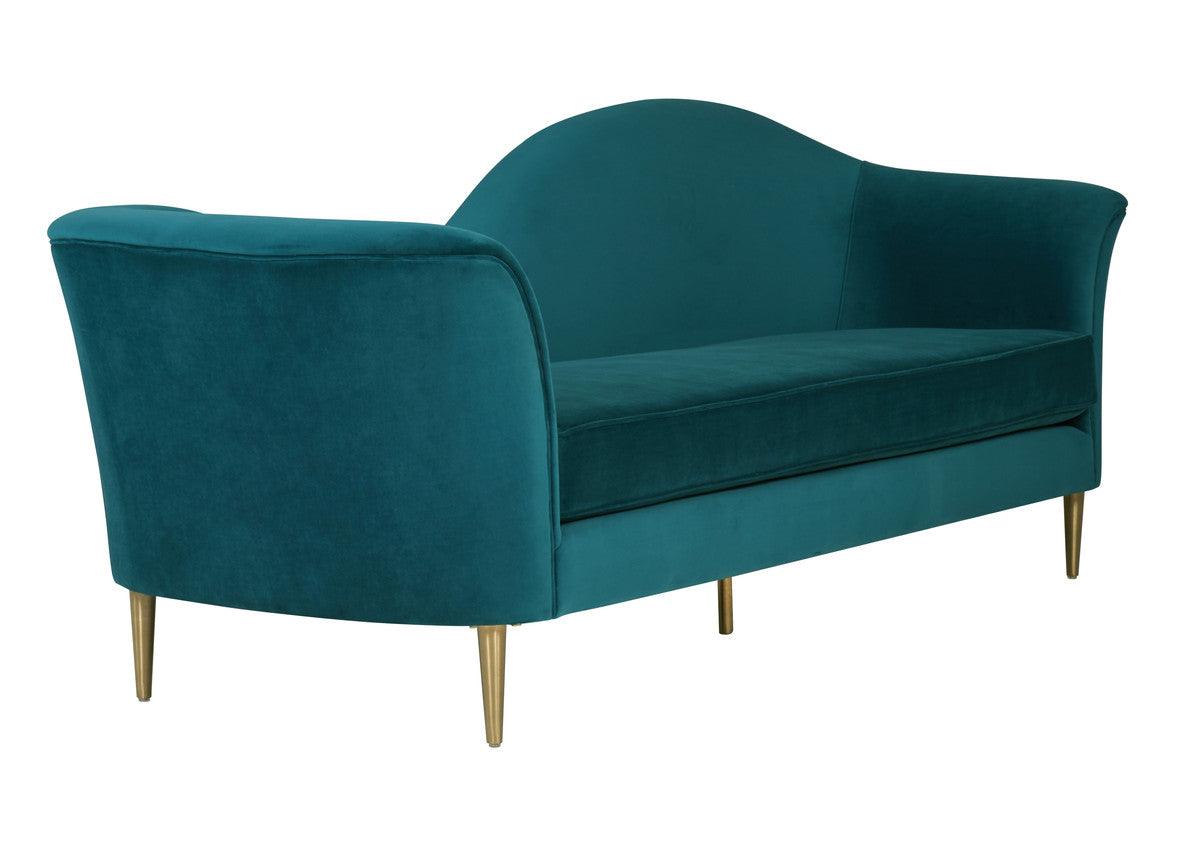 Plymouth Aqua Velvet Sofa - Euro Living Furniture