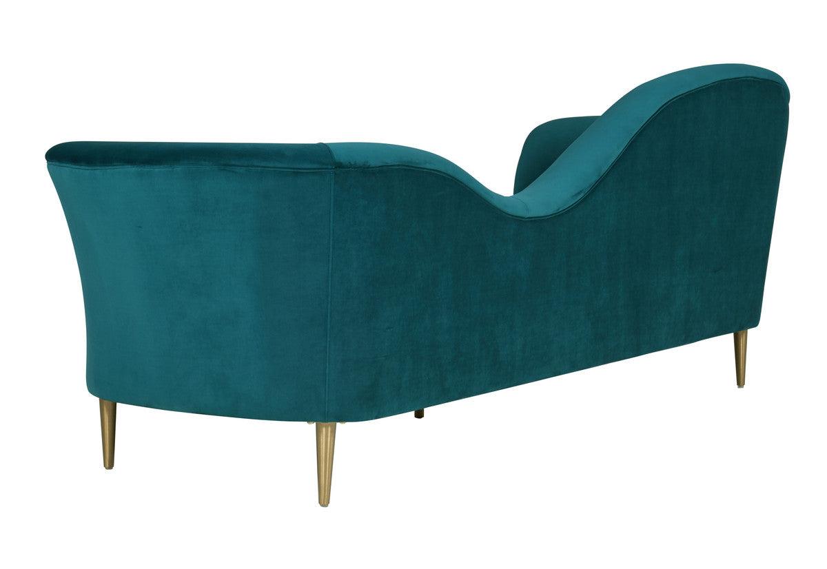 Plymouth Aqua Velvet Sofa - Euro Living Furniture