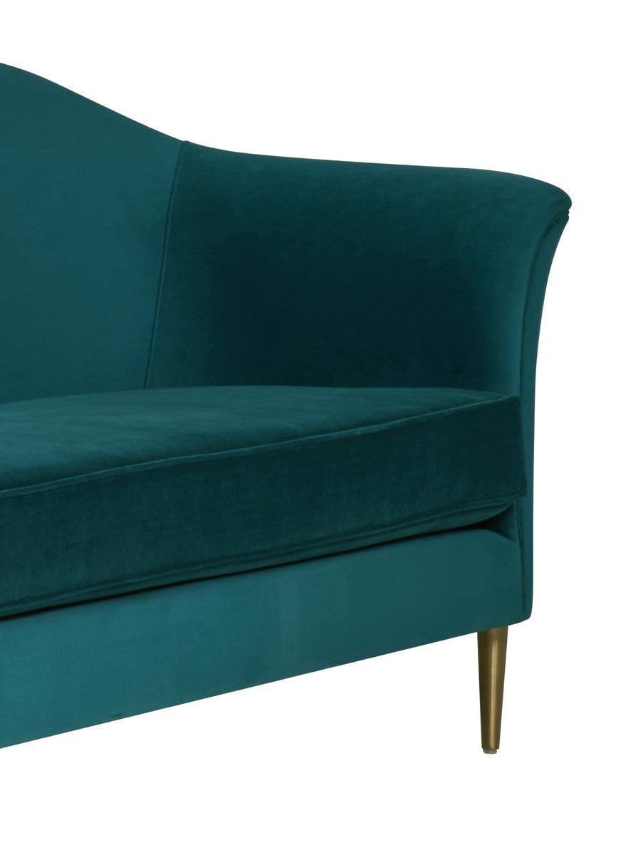 Plymouth Aqua Velvet Sofa - Euro Living Furniture