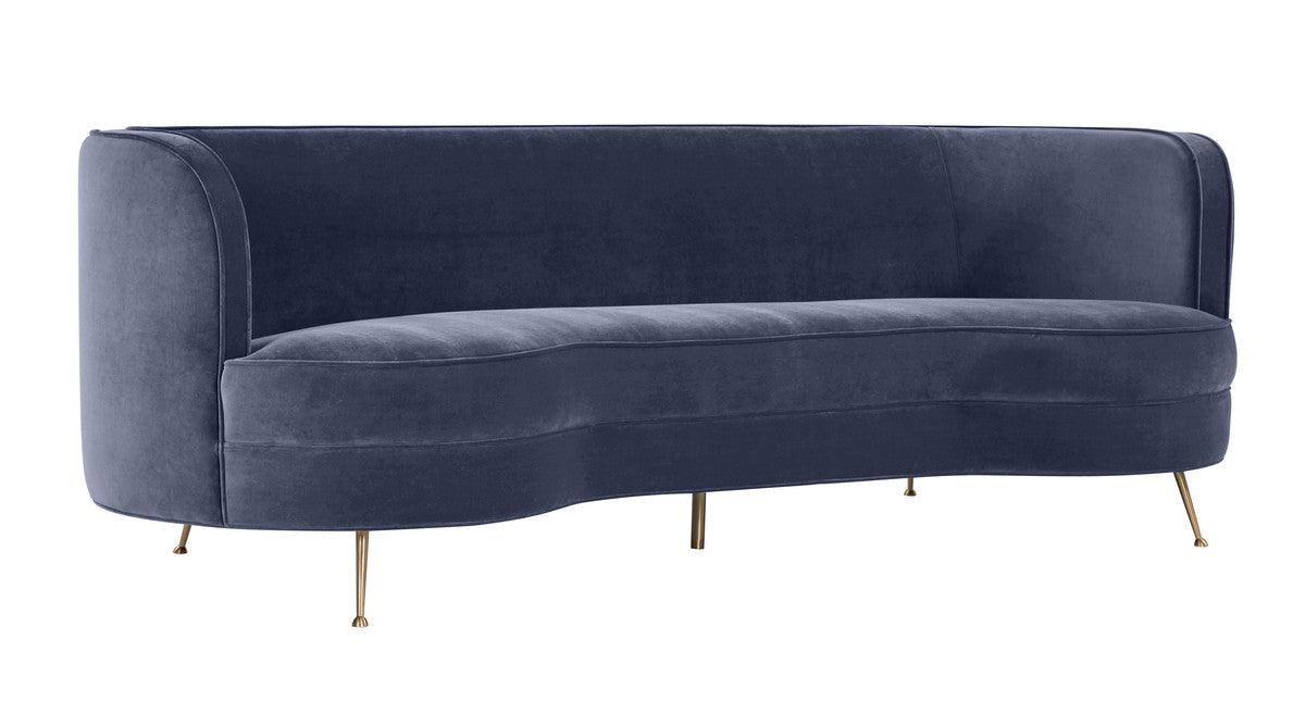Flay Dark Grey Velvet Sofa - Euro Living Furniture