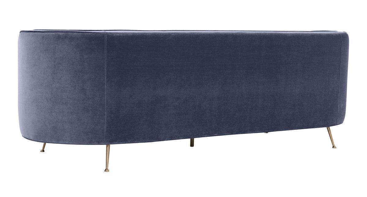 Flay Dark Grey Velvet Sofa - Euro Living Furniture