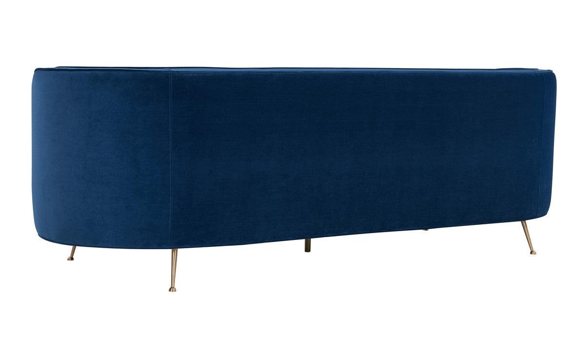 Flay Navy Velvet Sofa - Euro Living Furniture
