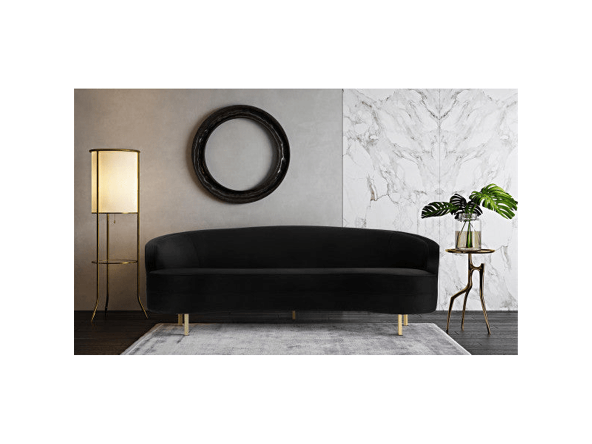 Andabla Velvet Sofa - Euro Living Furniture