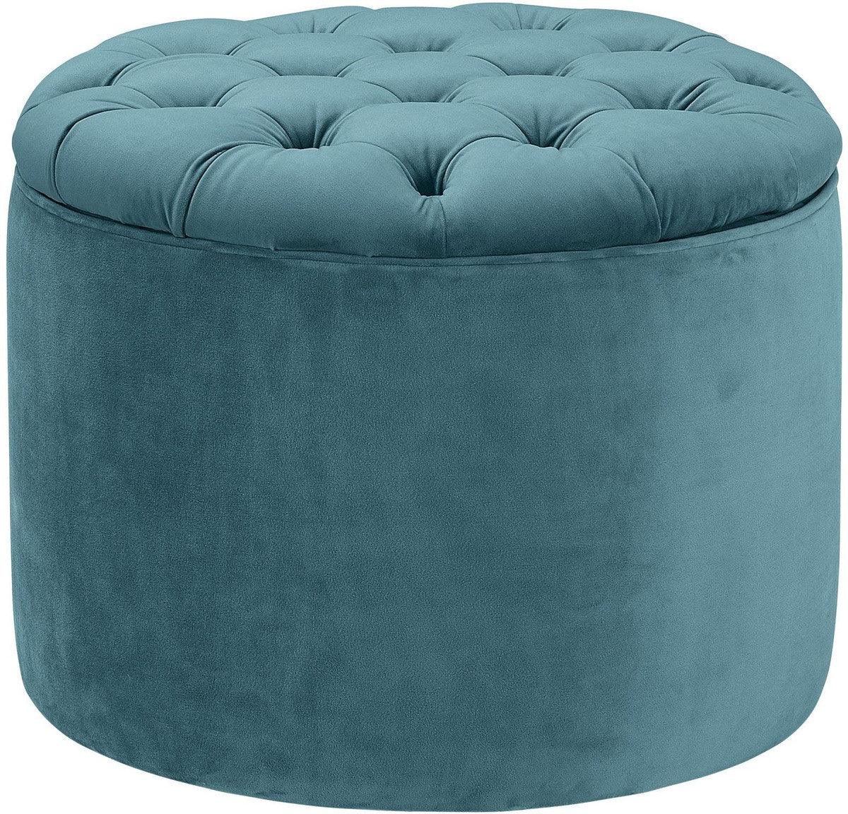 Rani Velvet storage Ottoman - Euro Living Furniture