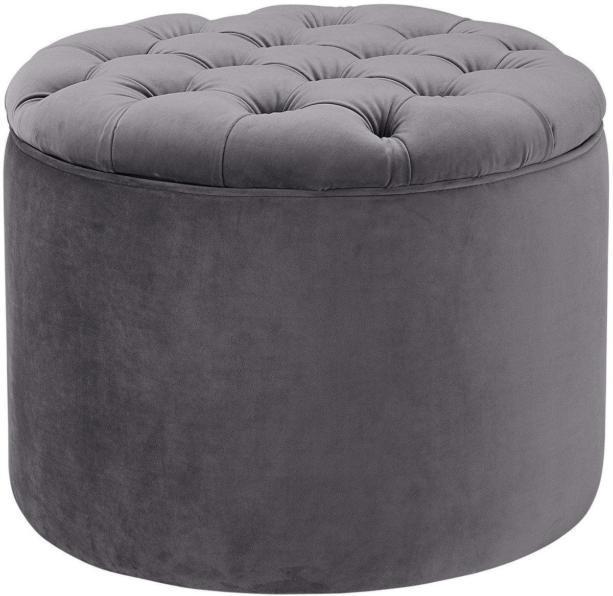 Rani Velvet storage Ottoman - Euro Living Furniture