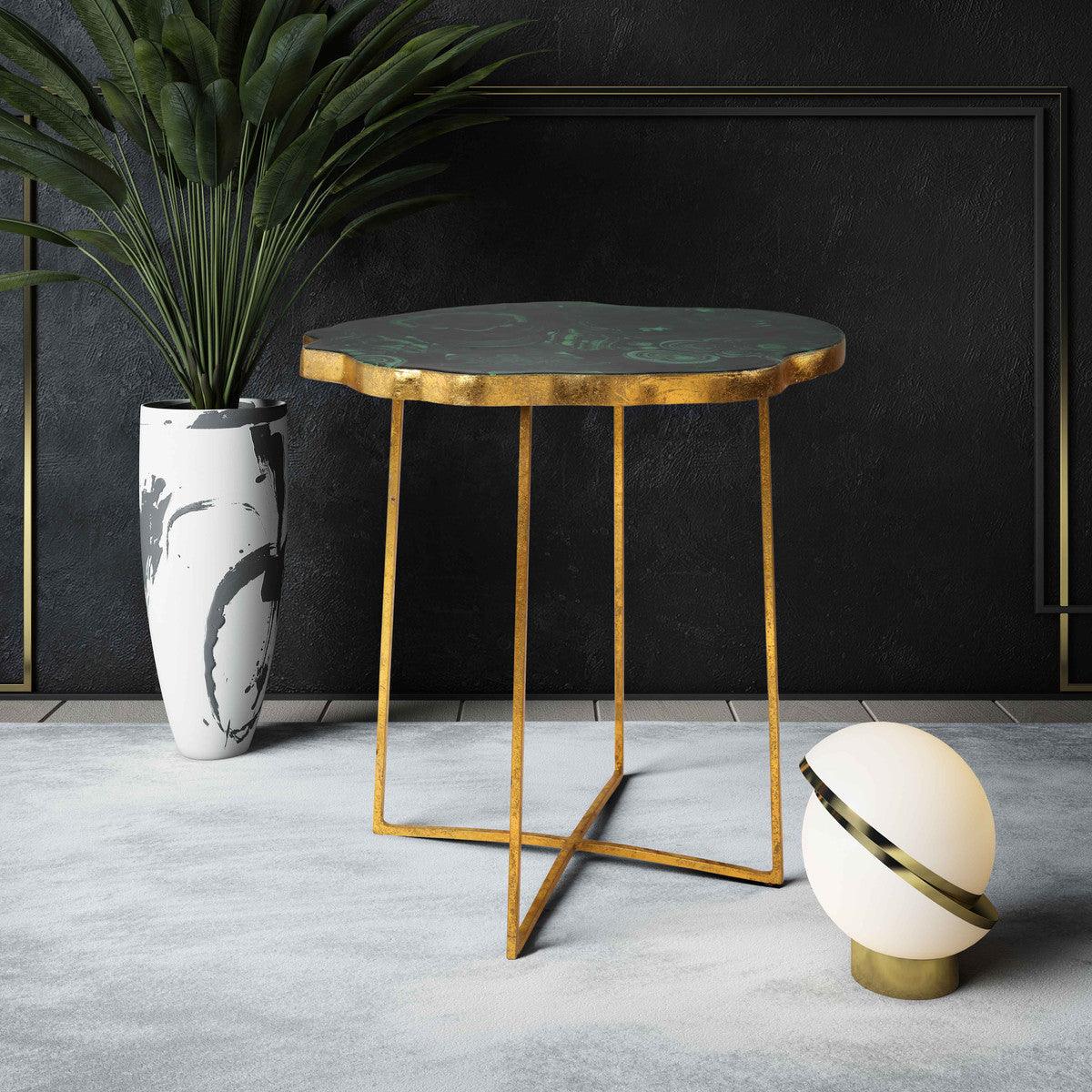 Liliana Agate Side Table - Euro Living Furniture